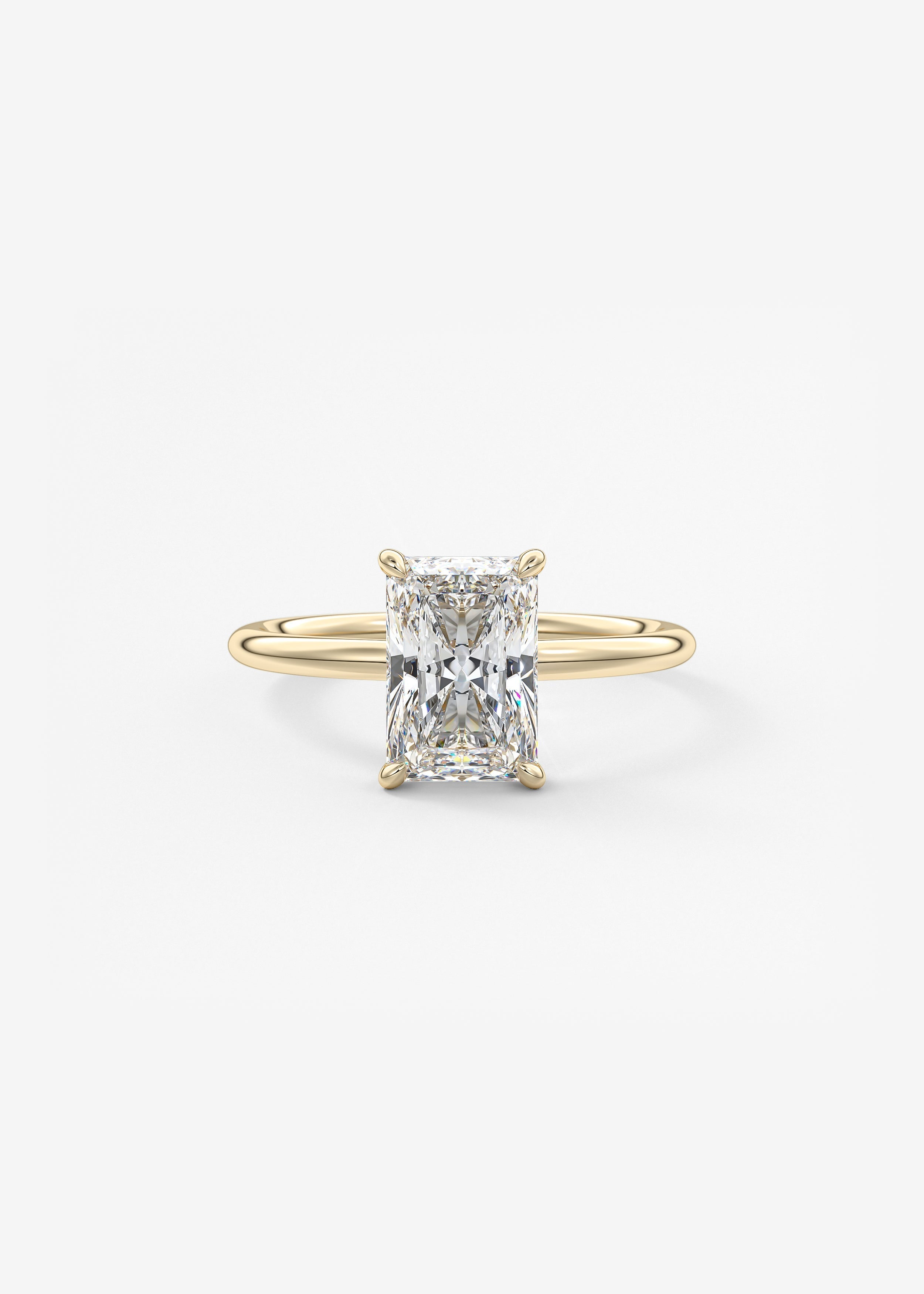 Oval Solitaire With Raised Basket Gallery Lab Grown Diamond Engagement Ring